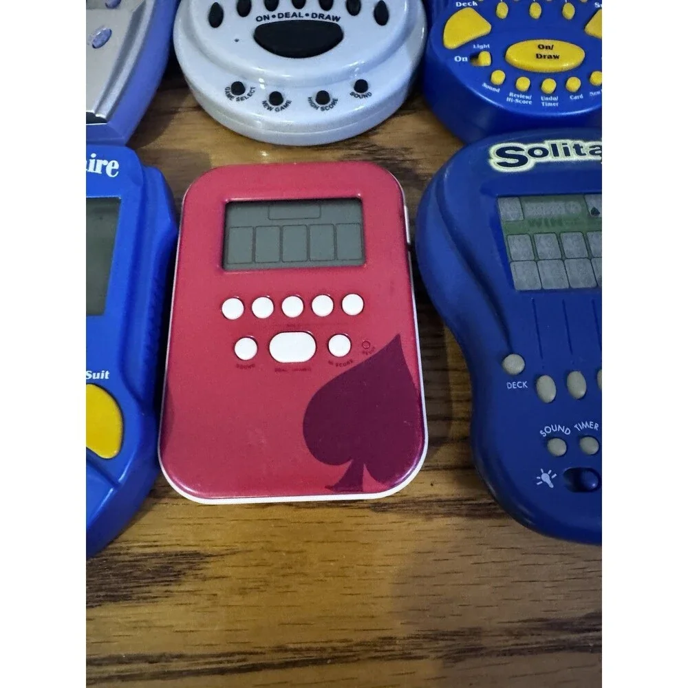 Lot of 6 Vintage Handheld Electronic Games  Slots Blackjack Solitaire Tested